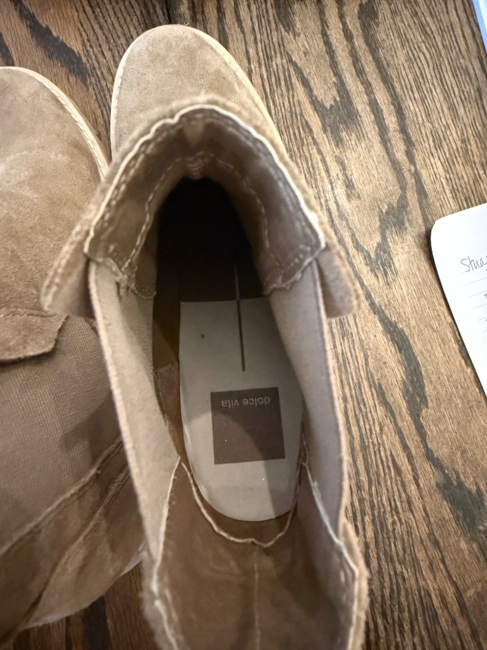 Dolce Vida suede tan platform boots - Picture 4 of 6